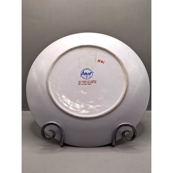 Unusual Plate Chair Motif by Oriental Accent Heavy 10.5" Classic Asian Decor - Picture 11 of 13